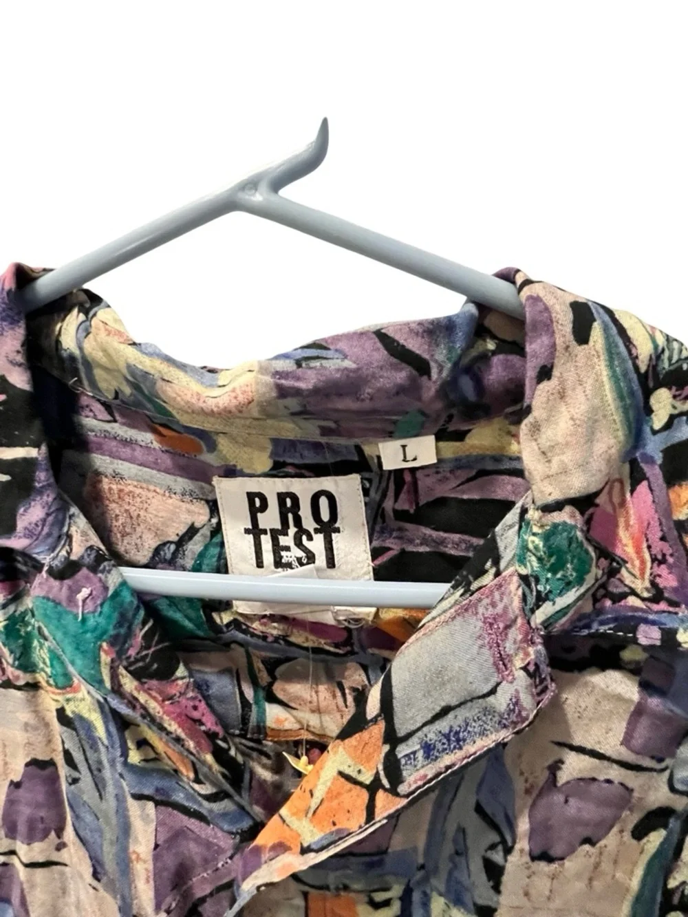 Vintage PROTEST Abstract Print Button Up Shirt | Size L - Picture 5 of 5